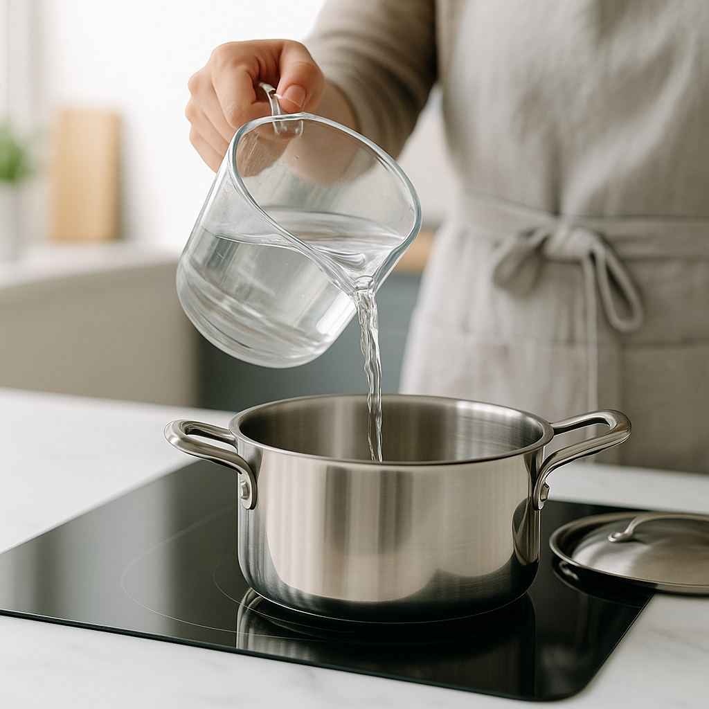 Cocinando con agua saludable